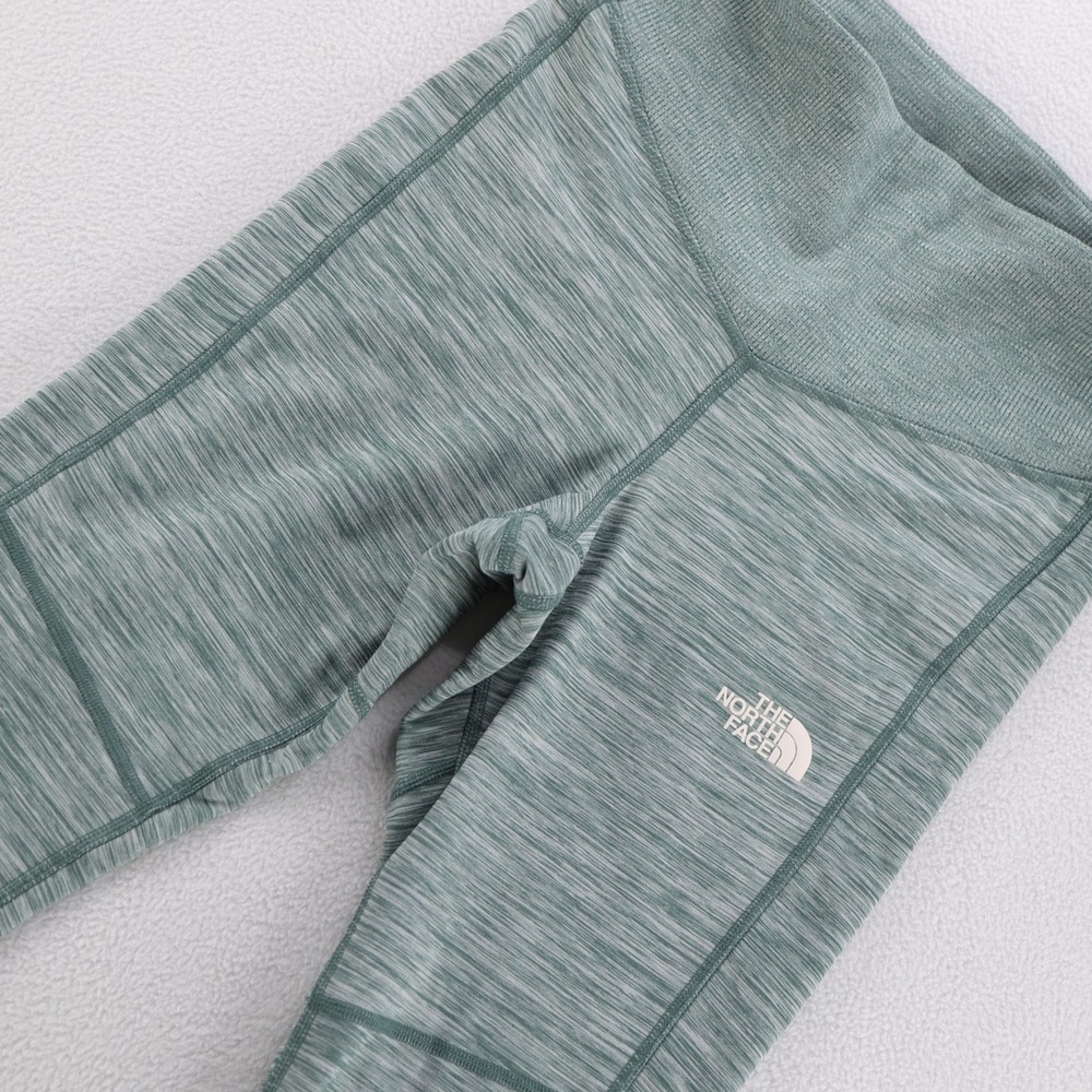 The North Face Womens Green Heather Space Dye High Rise Ribbed Leggings Medium M